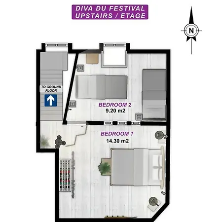 Apartment La Diva Du Festival - 10 Mn A Pied Palais & Plages - Cosy & Calme - Clim - Wifi Cannes