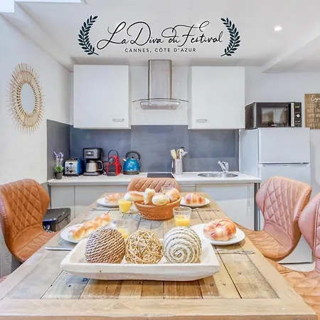 Apartment La Diva Du Festival - 10 Mn A Pied Palais & Plages - Cosy & Calme - Clim - Wifi Cannes